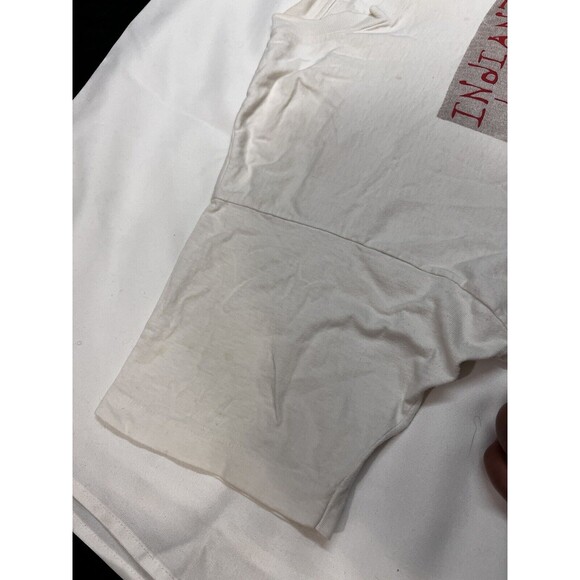 90s Hanes Single Stitch "Indian Power" Advocacy White Graphic T Shirt Sz XL - Picture 6 of 9